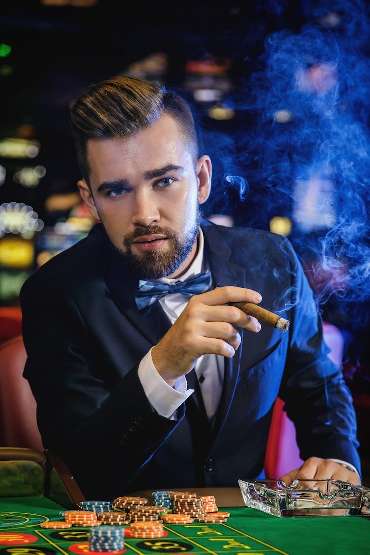 Live roulette wheel and dealer studio